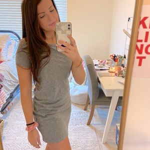 grey pencil dress